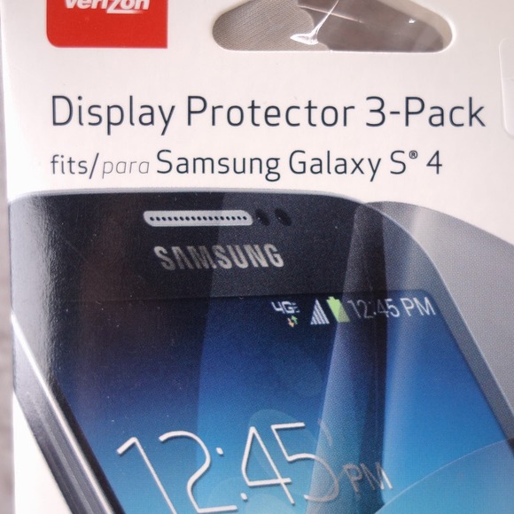 Verizon Samsung Galaxy S4 Anti Scratch Display Protector 3 Pack - Picture 2 of 4
